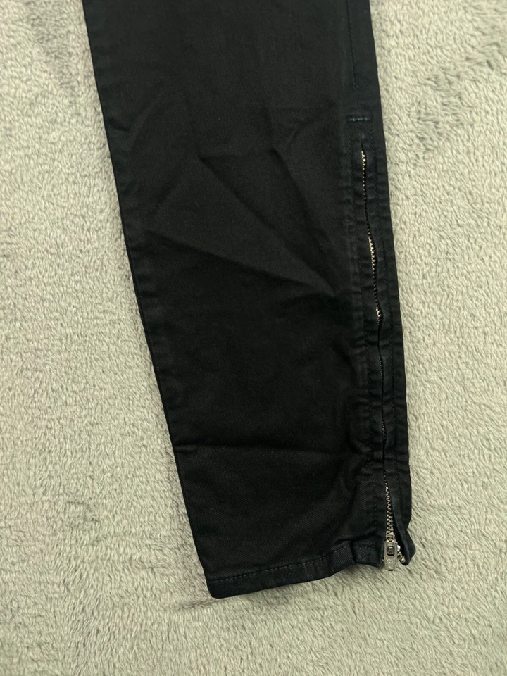 J Brand Jeans Womens 27 Black Cigarette Jeans Ankle Zipper Skinny Jean Mid 28x29 - Image 2 of 4