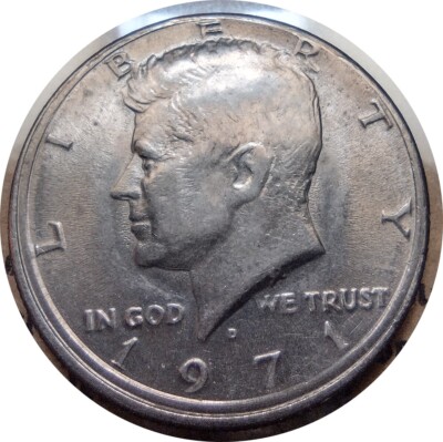 1971-D Kennedy Half Dollar W/ Obverse Misaligned Die - DDR-002/FS
