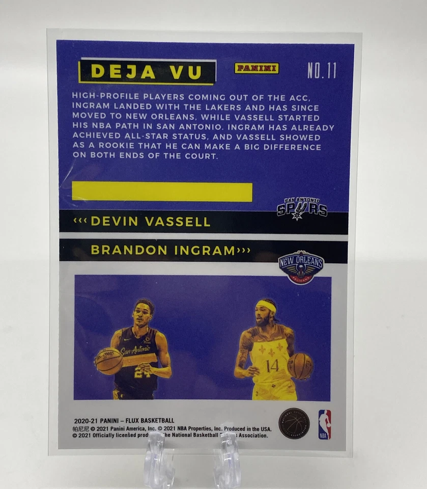 2020-21 Panini Flux Basketball Deja Vu #35 RC Devin Vassell & Brandon Ingram - Image 2 of 2