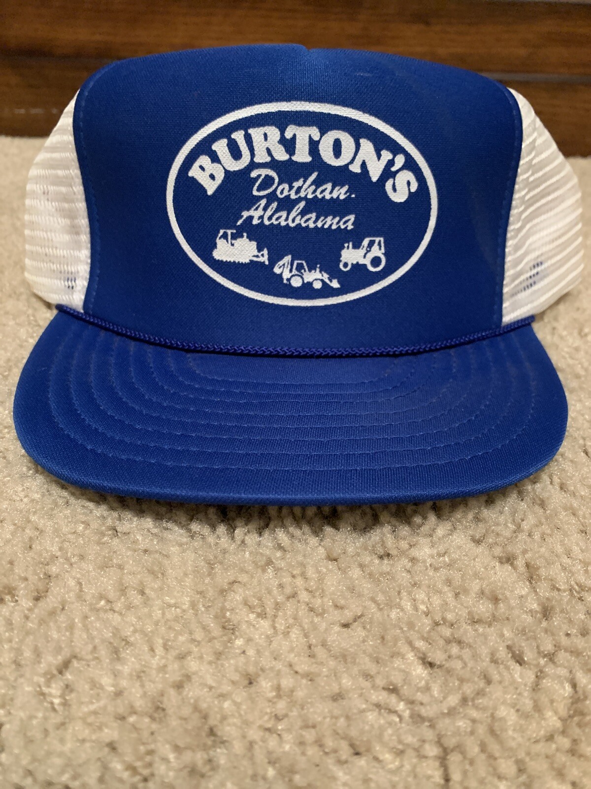 Vintage Burtons Snapback Trucker Hat Dothan AL Heavy Equipment eBay