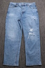Old Navy Xtra Hi Rise Sky Hi Straight Secret Smooth Acid Wash Jeans Women's 14