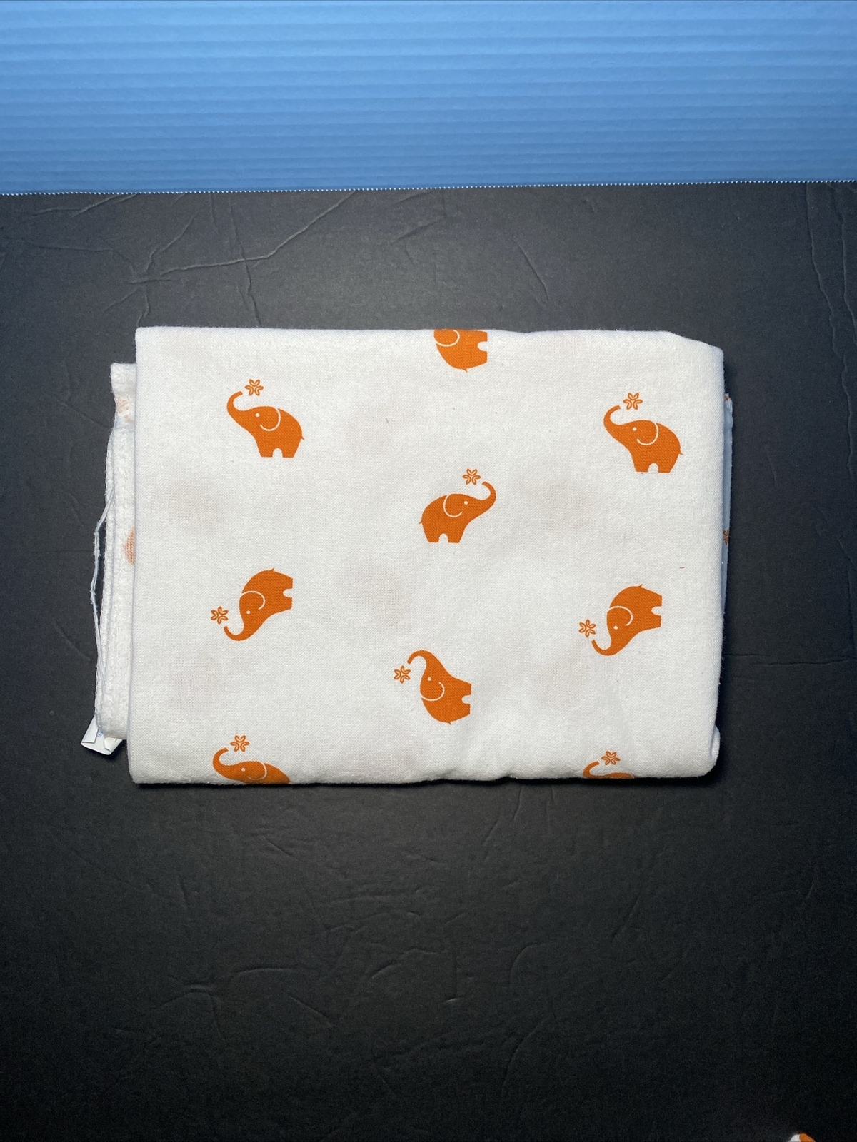 3 Medline Vintage Hospital Baby Blanket Elephant White Orange Receiving