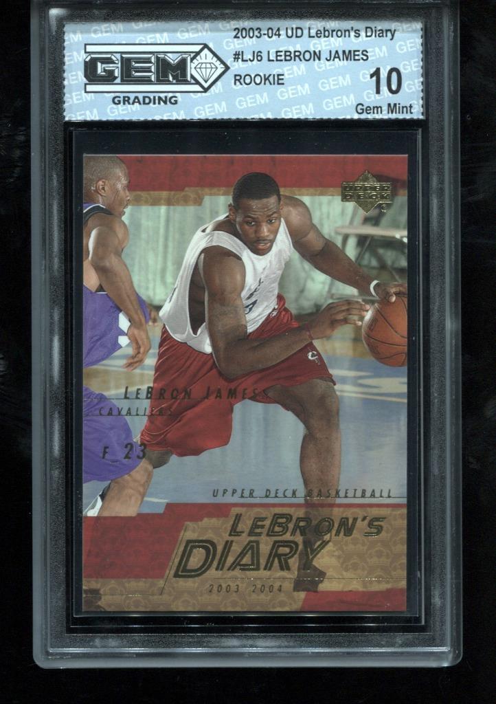 Lebron James RC 2003-04 Upper Deck UD Lebron's Diary #LJ6 Rookie GEM MINT 10