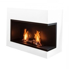 NILLA 1080 - Biocamino angolare caminetto a bioetanolo. Apertura destra / sinist