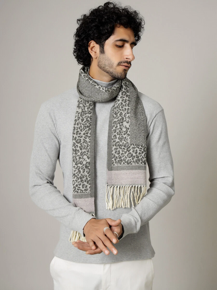 Men Women unisex 100% CASHMERE Scarf Winter Warm Wrap Soft Wool Pure Leopard