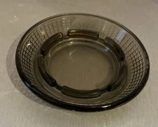 Vintage Smoky Grey Tinted Round Glass 5” Ashtray Retro Mid Century Modern
