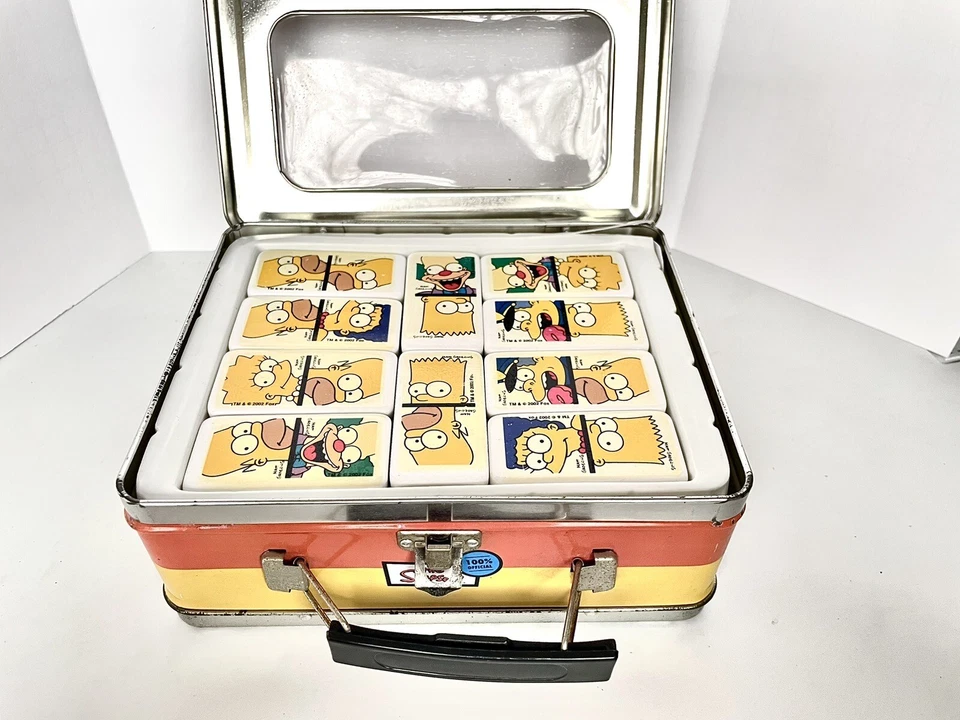 THE SIMPSONS 28 Super-Sized Dominoes Game in Lunchbox Style Tin, 2002 - Image 4 of 4