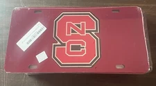 NC Sate North Carolina Sate Red Mirrored License Plate Craftique