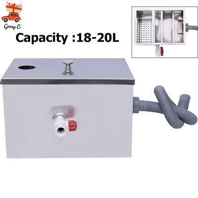 Commercial Grease Interceptor Grease Trap Stainless Under Sink Grease Trap US