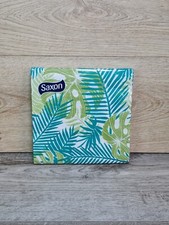 SAXON 3-Ply Tropical Leaves Paper Napkins Serviettes 33cm x 33cm (Pack of 20) UK
