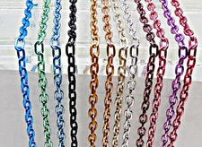 Chain Mix 12 colors x 5 ft  Total 60 feet ~ Anodized Aluminum Cable Chain 4.5mm