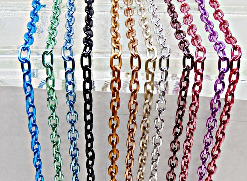 Chain Mix 12 colors x 5 ft Total 60 feet ~ Anodized Aluminum Cable ...