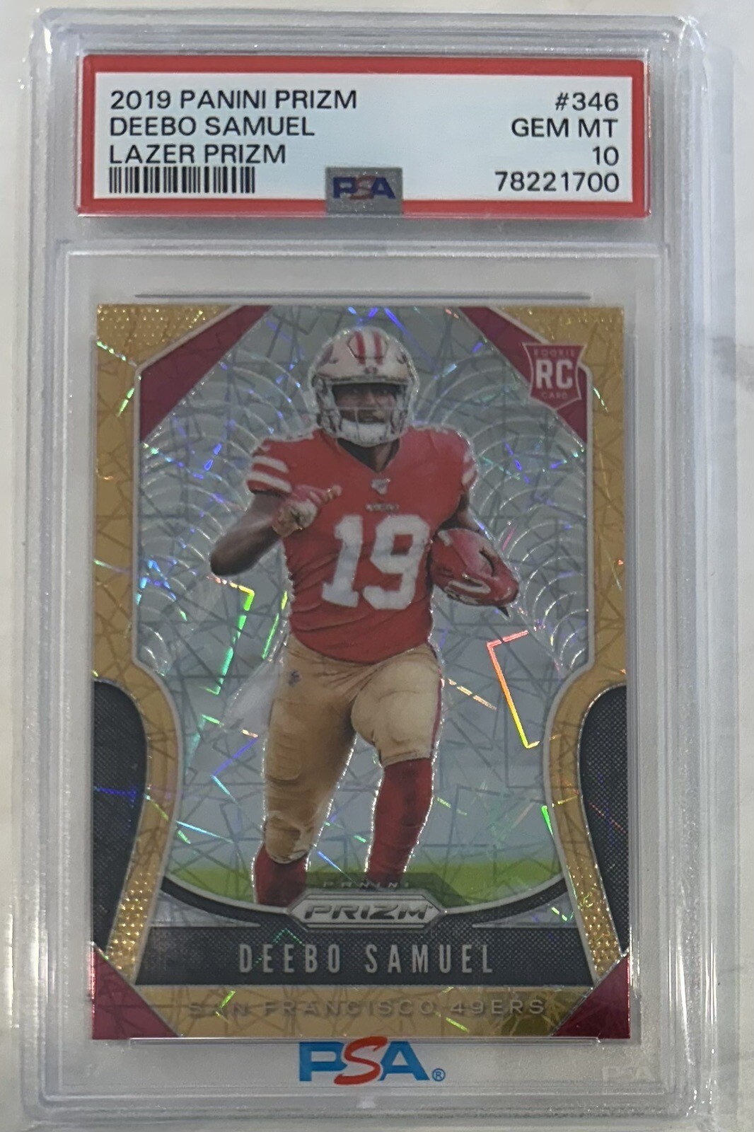 Deebo Samuel RC 2019 Prizm Lazer Gold Color Match #346 PSA 10  💎 Rookie