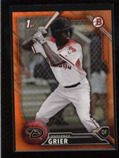ANFERNEE GRIER 2016 BOWMAN #BD-11 ROOKIE ORANGE #12/25 AJ6385