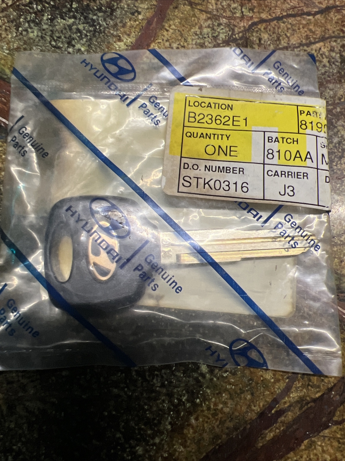 Key Blank Uncut Genuine Hyundai Xg300 Xg350 2000-2005 8199639000  