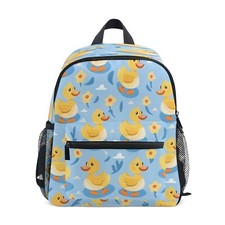 ALAZA Duck Flower Yellow Blue Toddler Backpack Kid's School Bag Preschool Kin...