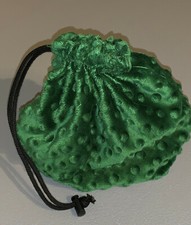 Green Plush Drawstring Chess Pieces Bag