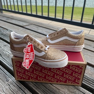 gold glitter vans old skool