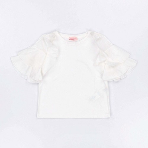 T-shirt Fille Primark Blanc Floral – Manches Longues, Coton, Taille 4-5 Ans (occasion)