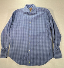 Tailorbyrd Mens Medium Button Down Shirt 100 Cotton Long Staple 2 ply yarn
