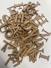 Wooden Letters  MDF 3mm Craft Blanks Decoupage Alphabet Laser Cut GEORGIA FONT