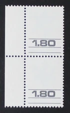 Israel Scott #584 Stand By Definitive Pair Missing All Print Except Value MNH!!