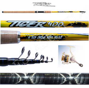 Kit Canna Pesca Tiger 4m 90g Mulinello Kaya Carbonio Bombarda Inglese Mare Tp Ebay