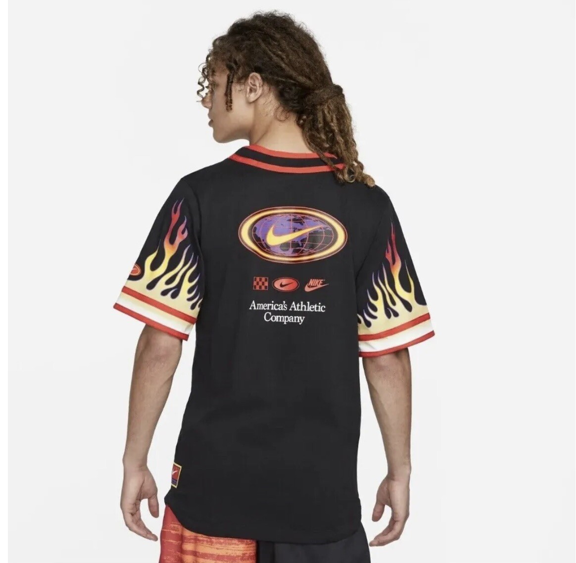 🔥 Nike Americana Flames Championship Baseball Jersey Men's