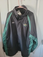Men's Reebok NWT Minnesota Wild Hockey Full-Zip Jacket L Platinum Shield