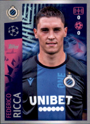 Champions League 19 20 2019 2020 Sticker 517 - Federico Ricca - Club Brugge KV