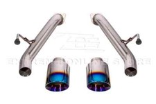 4" Dual Burnt Tips Axle Back Exhaust For 23-Up Nissan Z T304 Pair Muffler Delete