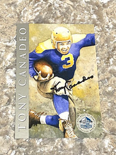 Tony Canadeo #3 signed Green Bay Packers HOF Signature Series Football Card