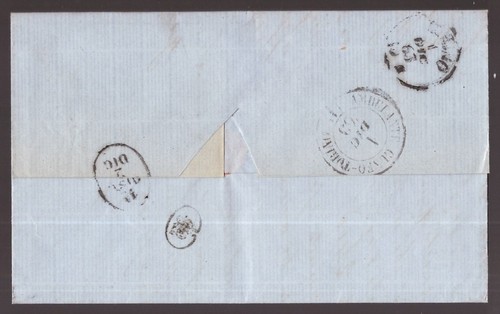 Italia Regno, 15 c. DLR su lettera da Cuneo del 1 dicembre 1863 -GI06 - Foto 3 di 4