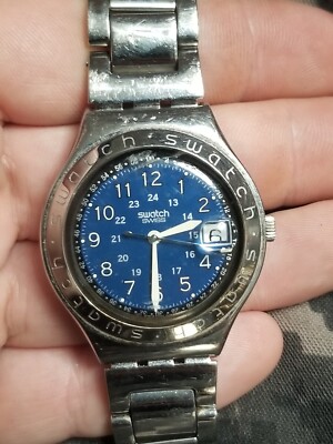 Swatch Irony Watch HAPPY JOE GRAY Military YGS411A 1993 Swiss | eBay