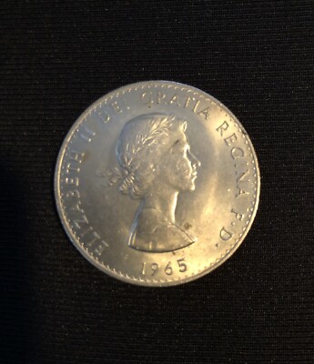 1965 Elizabeth II Dei Gratia Regina F.D. Churchill Nickel Coin Medal