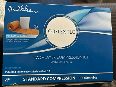 New! Milliken Co-Flex 2 Layer Compression Bandage Two Layer System Beige 1 Box