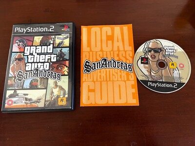 Ps2 playstation 2 gta grand theft auto San Andreas disc is excellent uk game