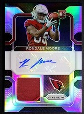 2021 PRIZM Rondale Moore RPA 2 Color Patch 71/99 Auto Silver Prizm Cardinals RC