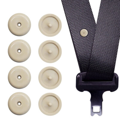 5-Pairs Smooth Surface Clip Seat Belt Stopper Buckle Button Fastener Accessories