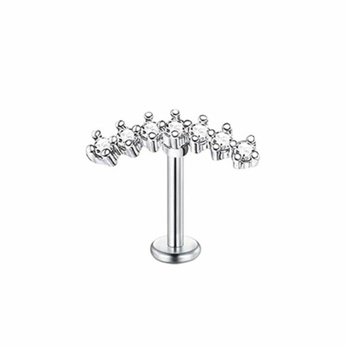 Knorpel Labret Piercing Ohrringe Nieten Kristall Edelstein Flache Scheibe Rückseite Tragus Helix - Bild 9 von 9
