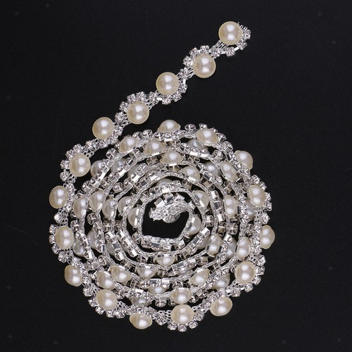 PEARLY JUN Strass-Kette 91cm - Kristallband Zum Aufnähen