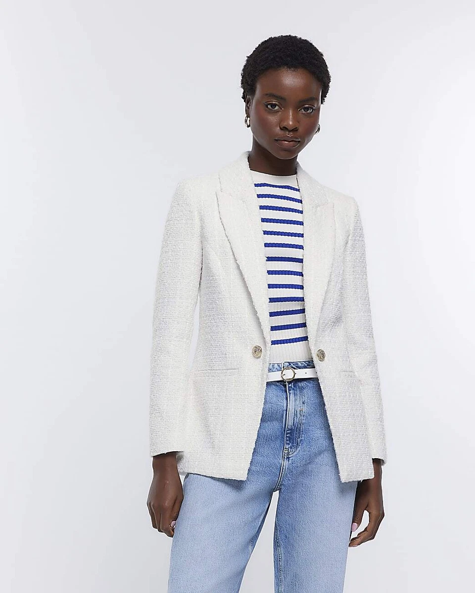 River island boucle blazer shop