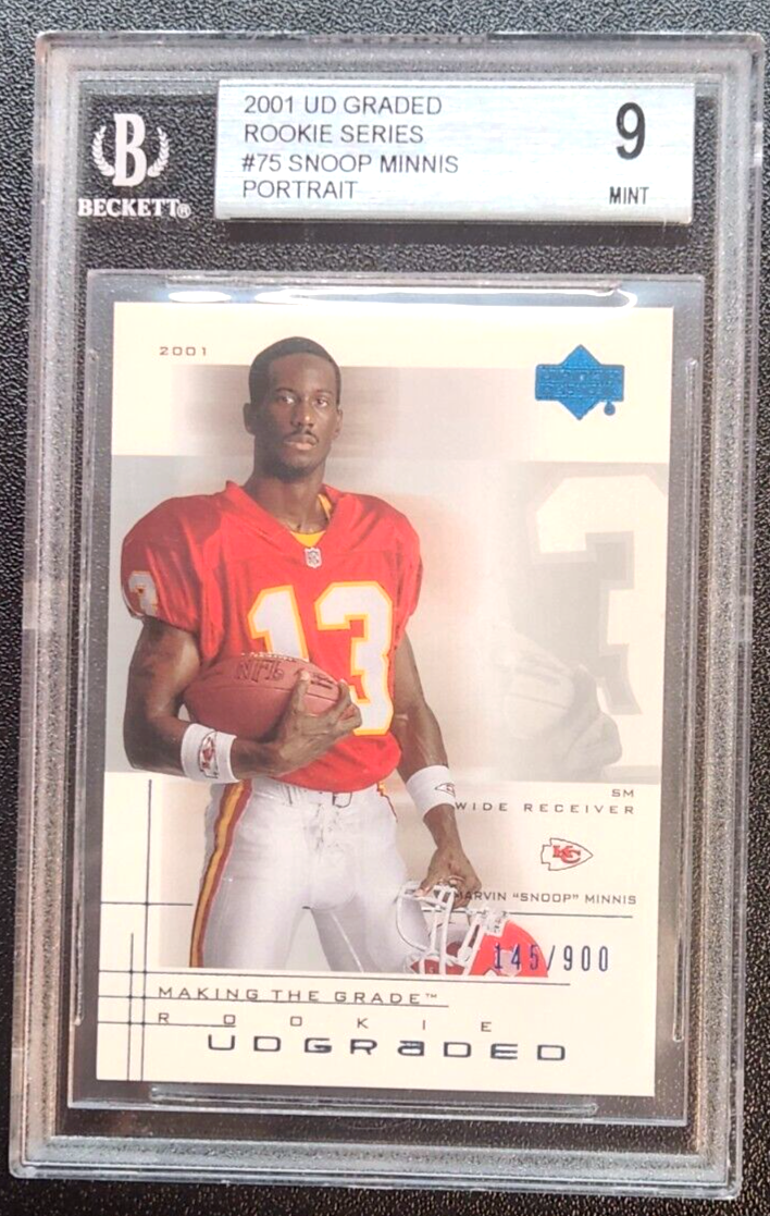 2001 Upper Deck Graded Rookie Marvin Minnis #75 Action RC /900