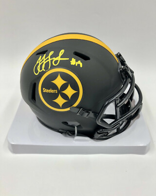 JUJU SMITH-SCHUSTER  AUTOGRAPHED RIDDELL ECLIPSE SPEED MINI HELMET