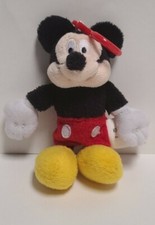 Disney Mickey Mouse Plush Backpack Zipper Clip-On