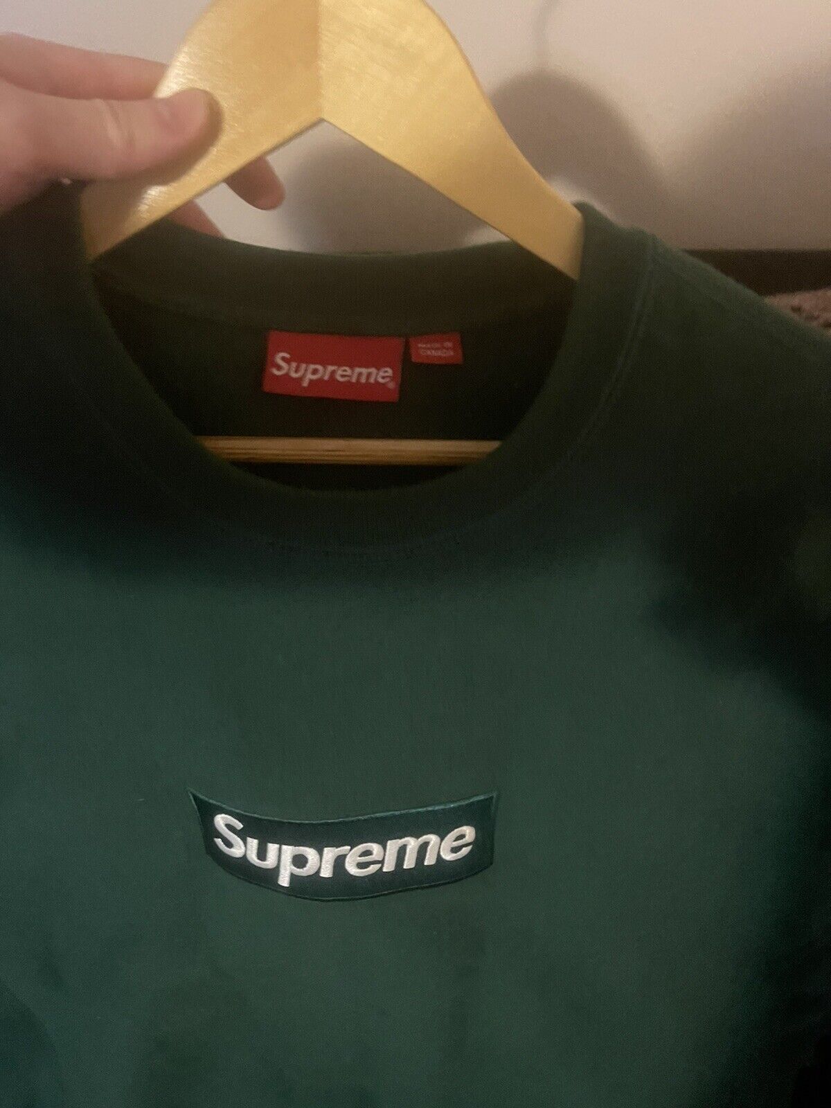 Supreme Box Logo Crewneck XL (FW18) Green