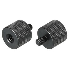 2pcs Mic Stand Adapter 1/4 Female x M5 Male for Microphone Stand Black