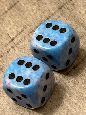 Chessex D6 Speckled Unknown Fairy Berry Milky rpg ad&d dice pair 091423aABZC