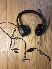 Plantronics Audio A355 Headset Headphones with Microphone Mic Black-Tested Works