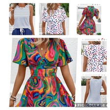 Shein Bundle. Size Large, MIDI Dress, Polka Dot Top And Short Set